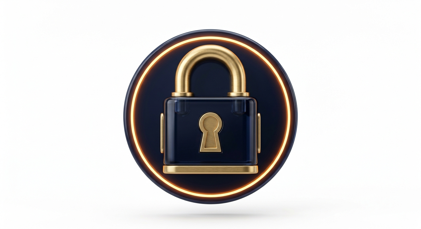 Security padlock icon